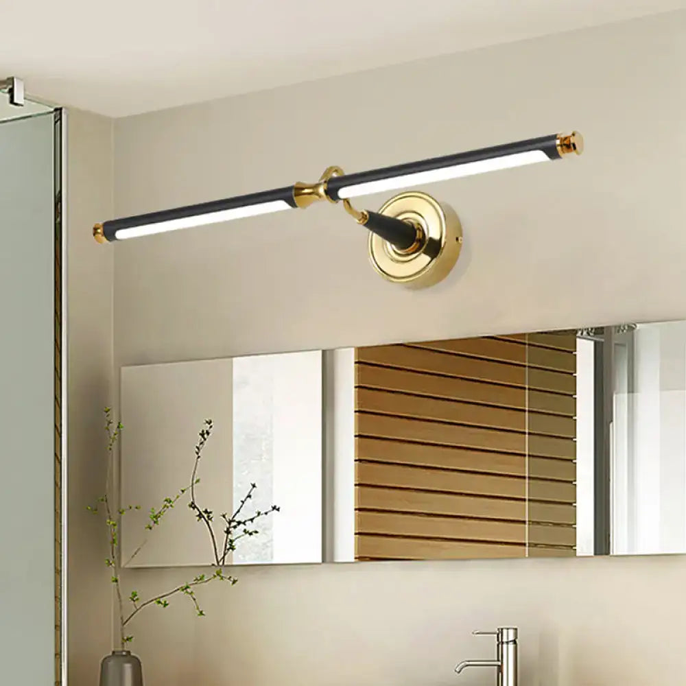 Black LED Industrial Dimmable Vanity Sconce