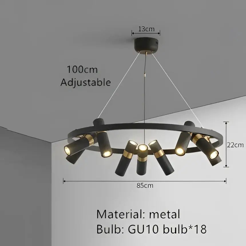 Black Circle Pendant Light