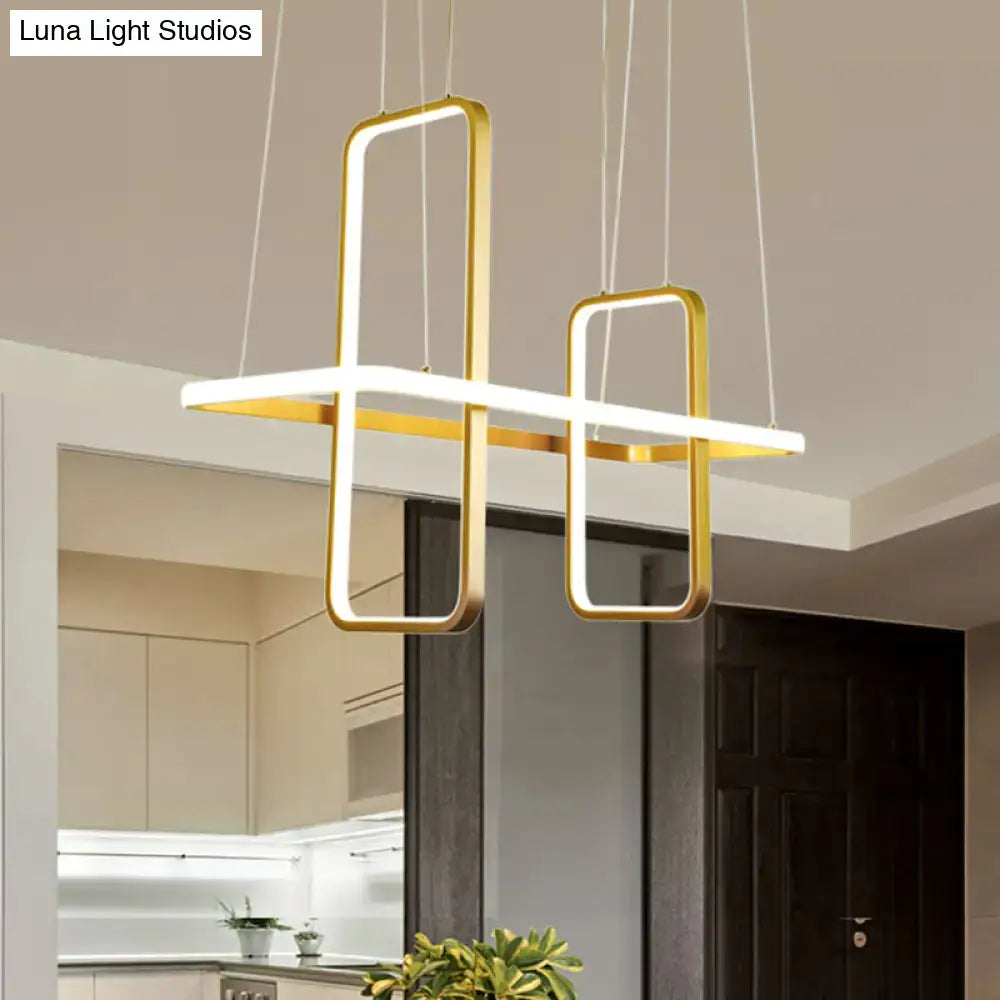 Black Gold Rectangle Pendant