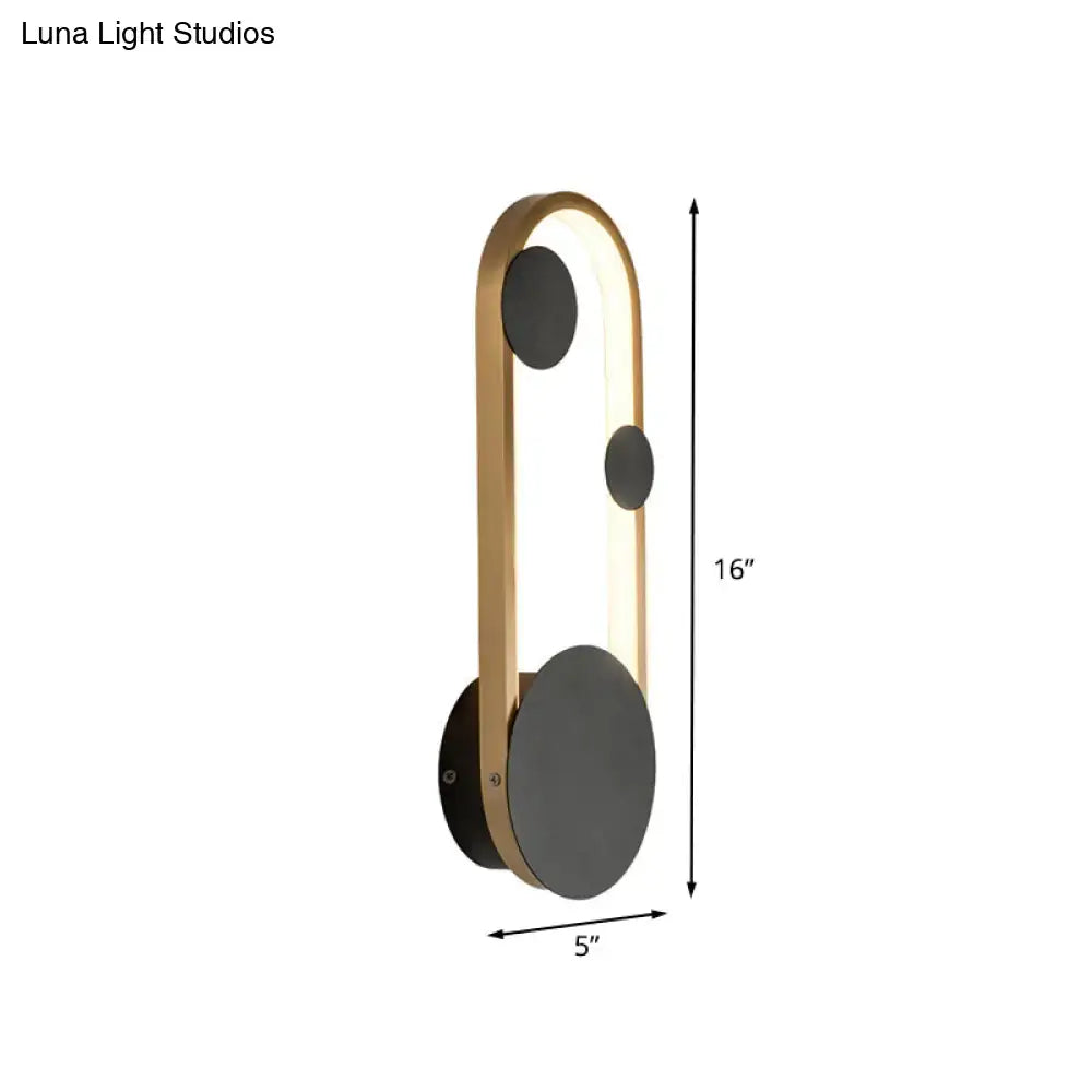 Black Gold Arc Wall Lamp