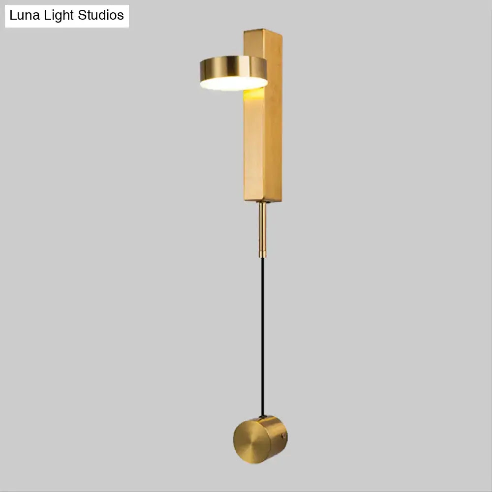 Black Gold Flush Wall Light