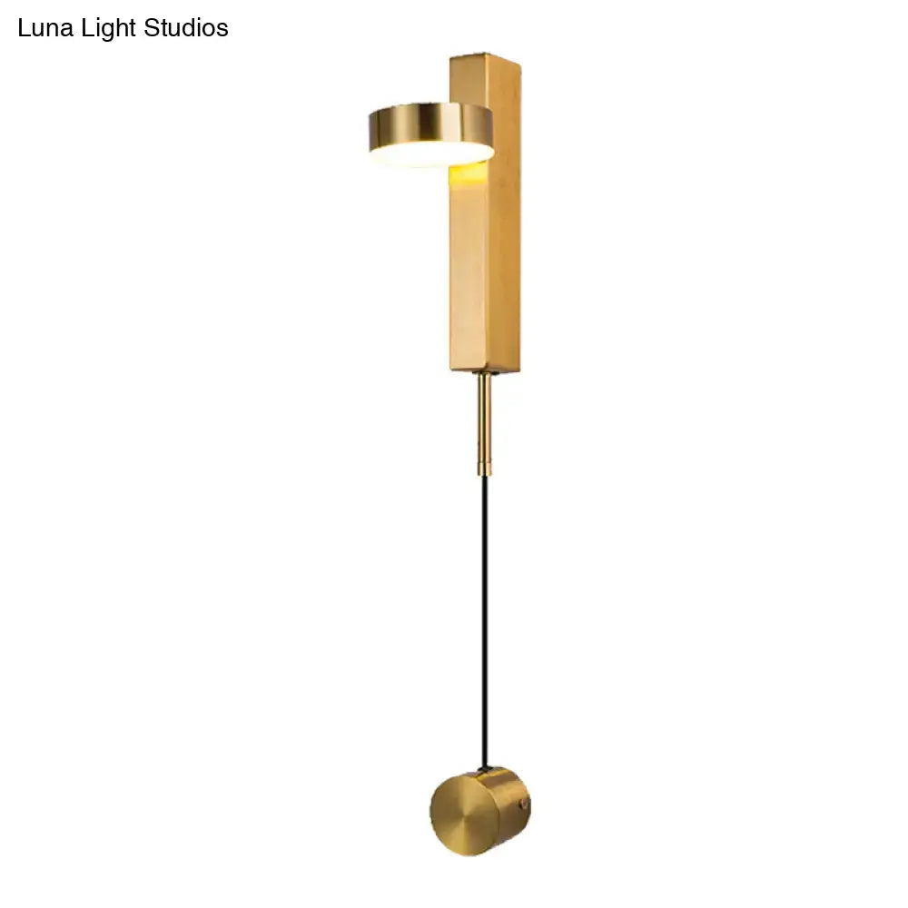 Black Gold Flush Wall Light