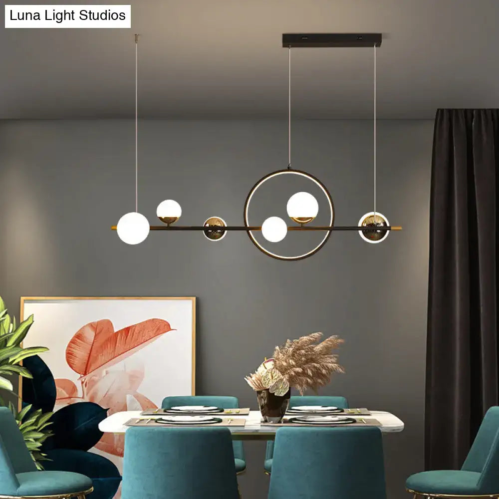Black Gold LED Pendant Sphere