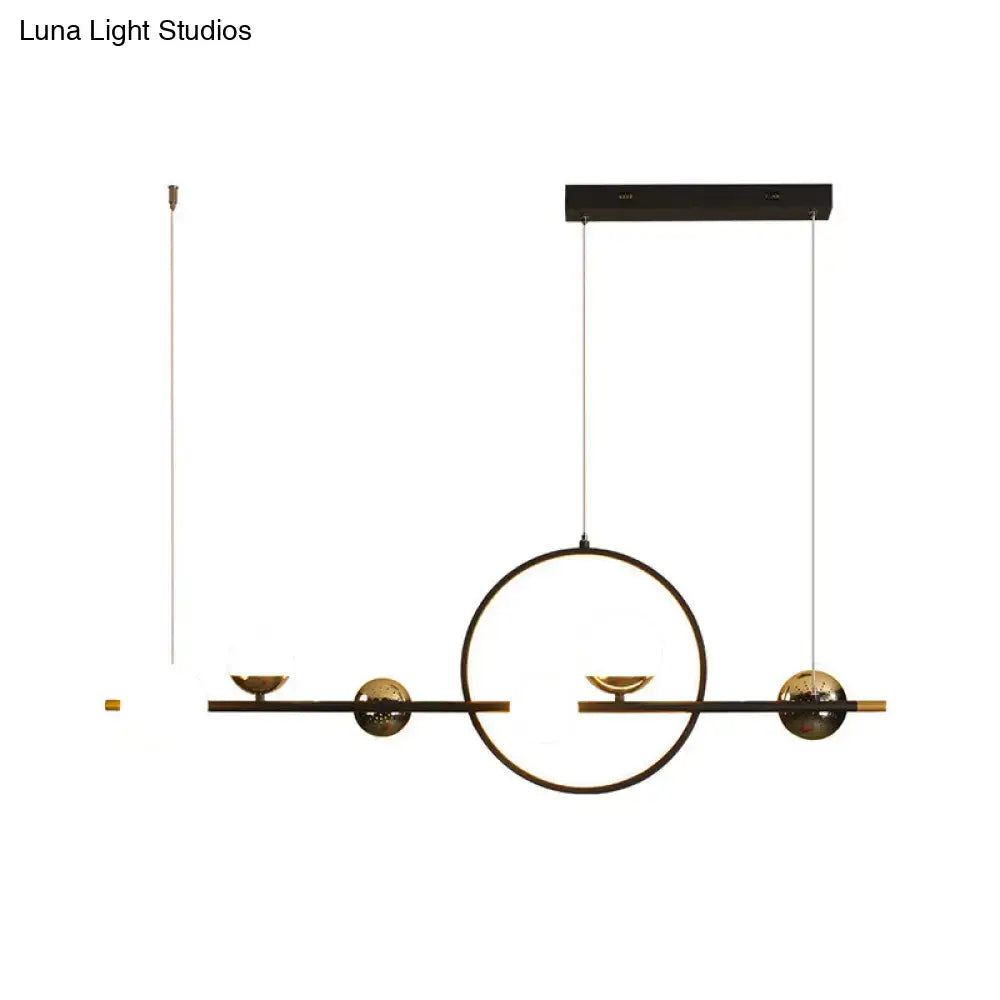 Black Gold LED Pendant Sphere