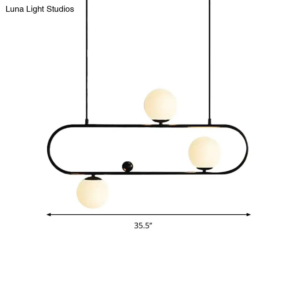 Gold Opal Glass Chandelier