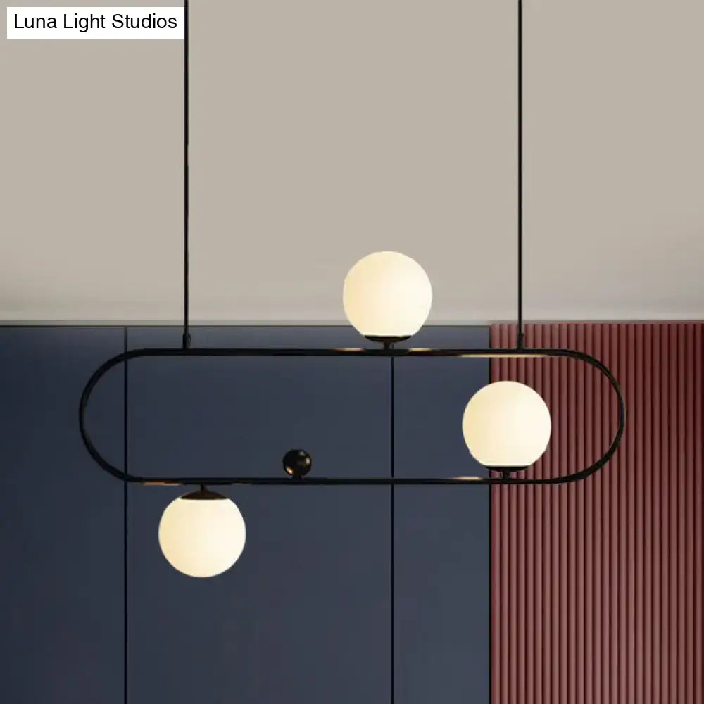 Gold Opal Glass Chandelier
