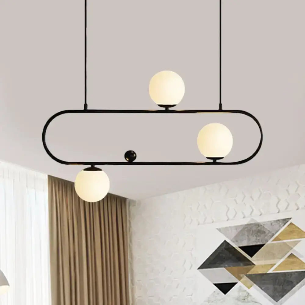 Gold Opal Glass Chandelier