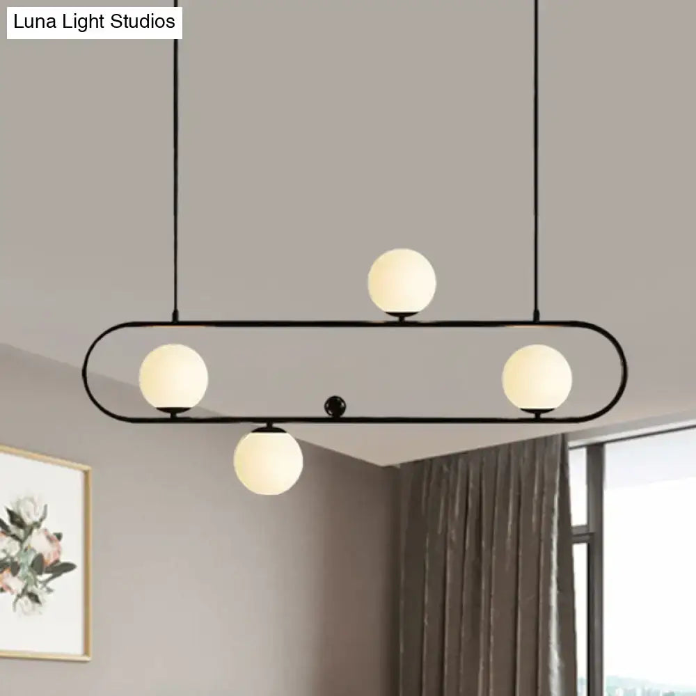 Gold Opal Glass Chandelier