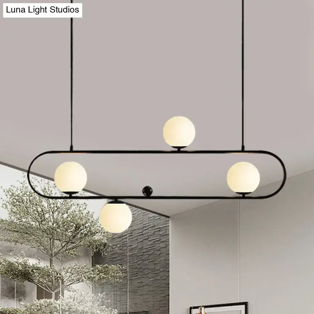 Gold Opal Glass Chandelier