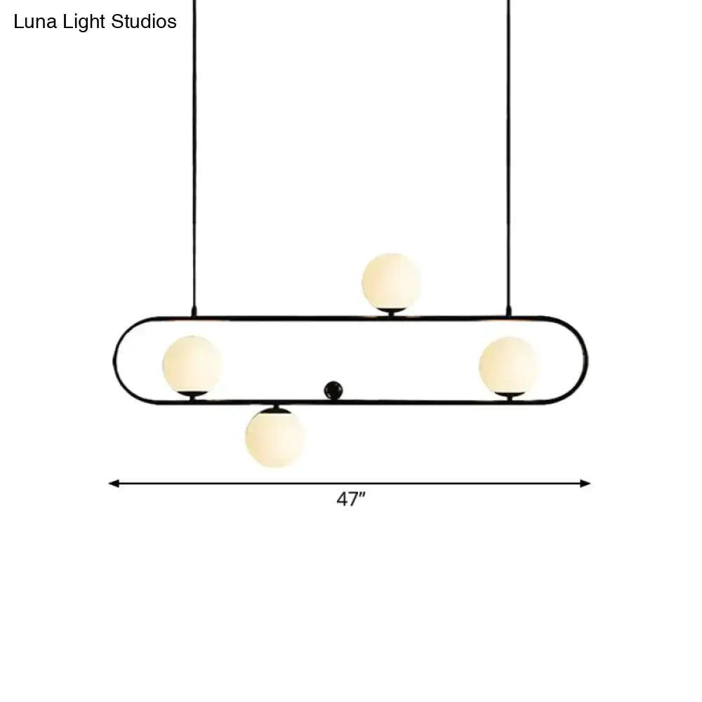 Gold Opal Glass Chandelier