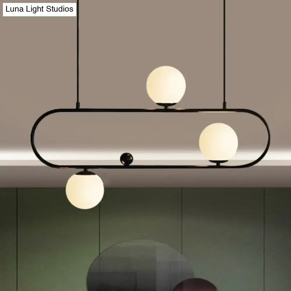 Gold Opal Glass Chandelier