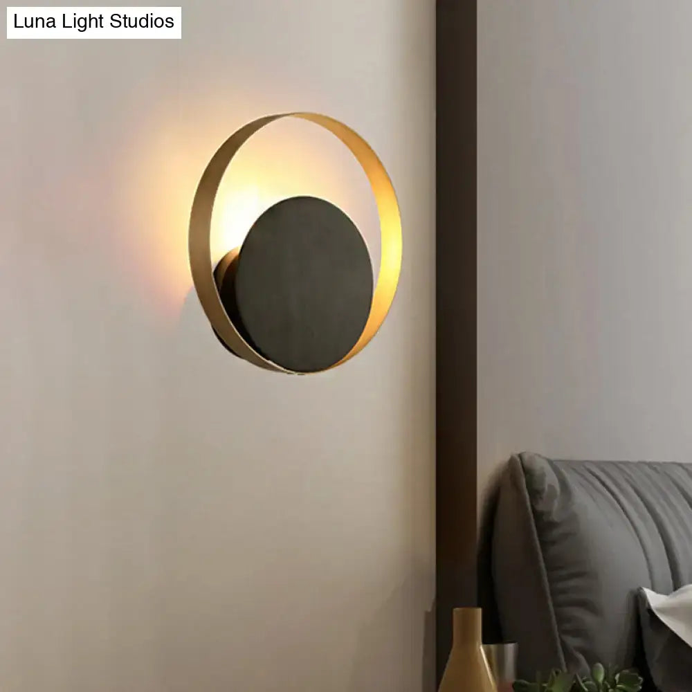 Gold Orbit Sconce Light for Living Room