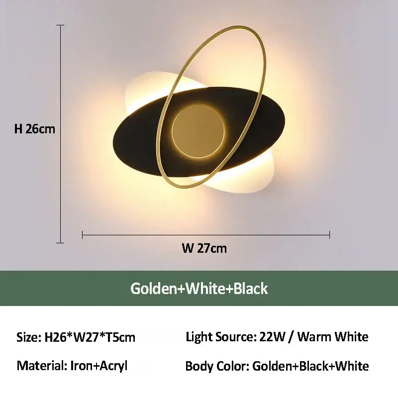 Black Gold Orbital Sconce