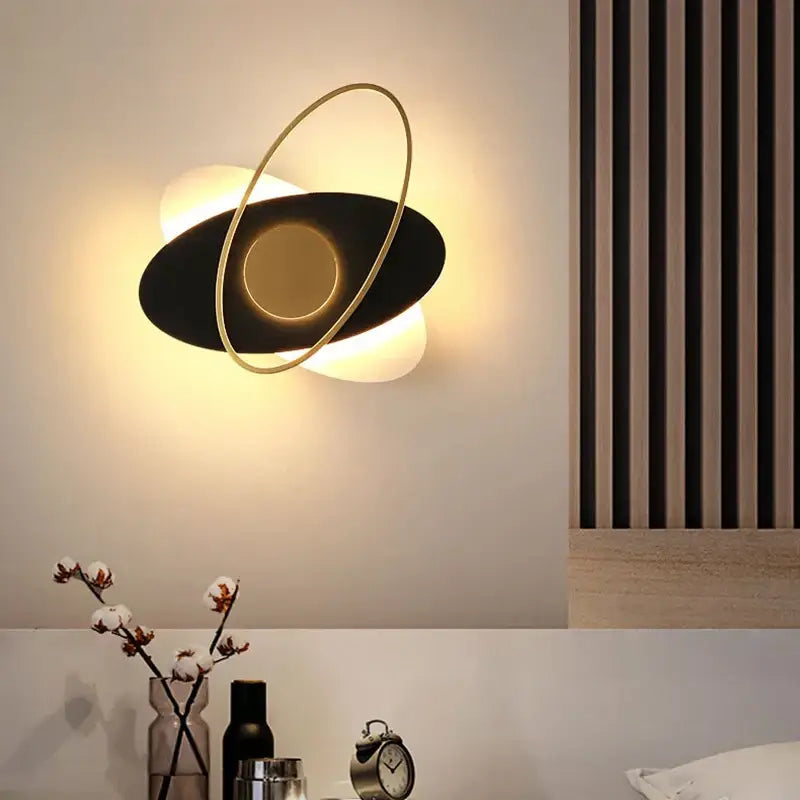 Black Gold Orbital Sconce