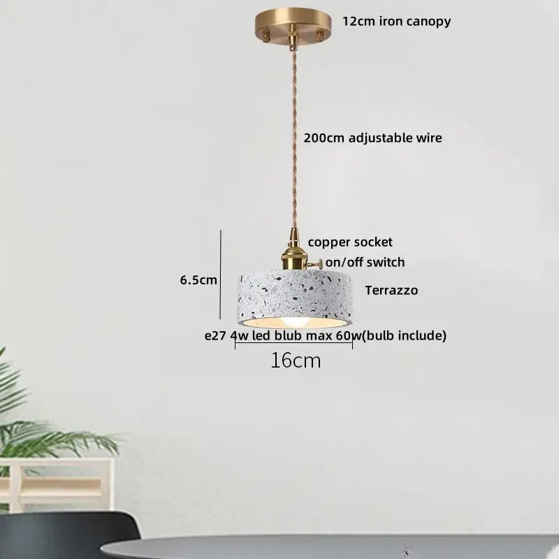 Terrazzo Stone Pendant Lamp