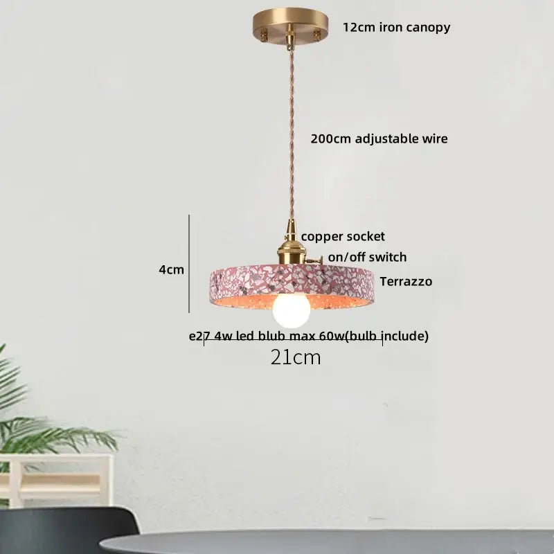 Terrazzo Stone Pendant Lamp
