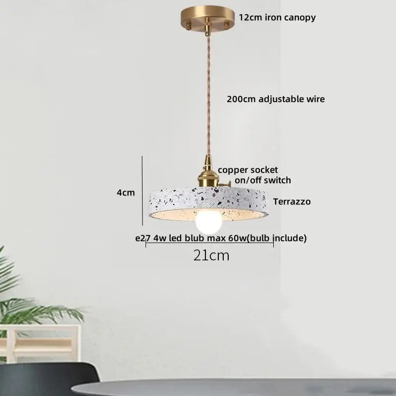 Terrazzo Stone Pendant Lamp