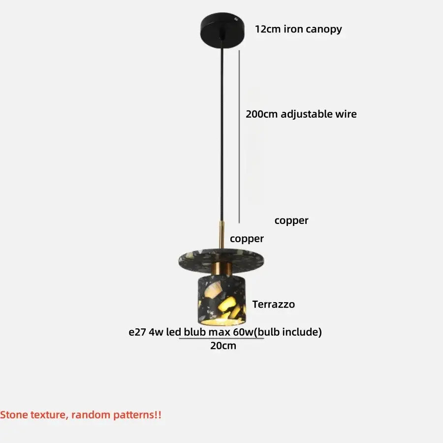 Terrazzo Stone Pendant Lamp