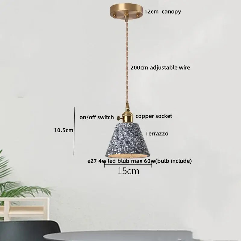Terrazzo Stone Pendant Lamp