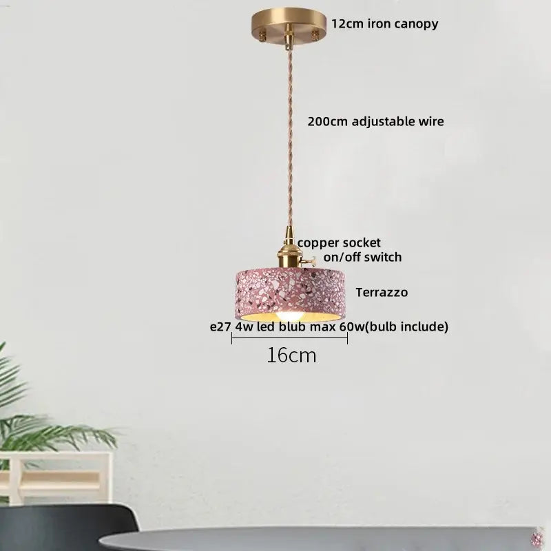 Terrazzo Stone Pendant Lamp