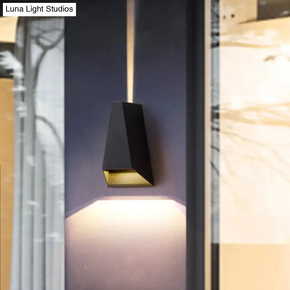 Black Gold Triangle Sconce