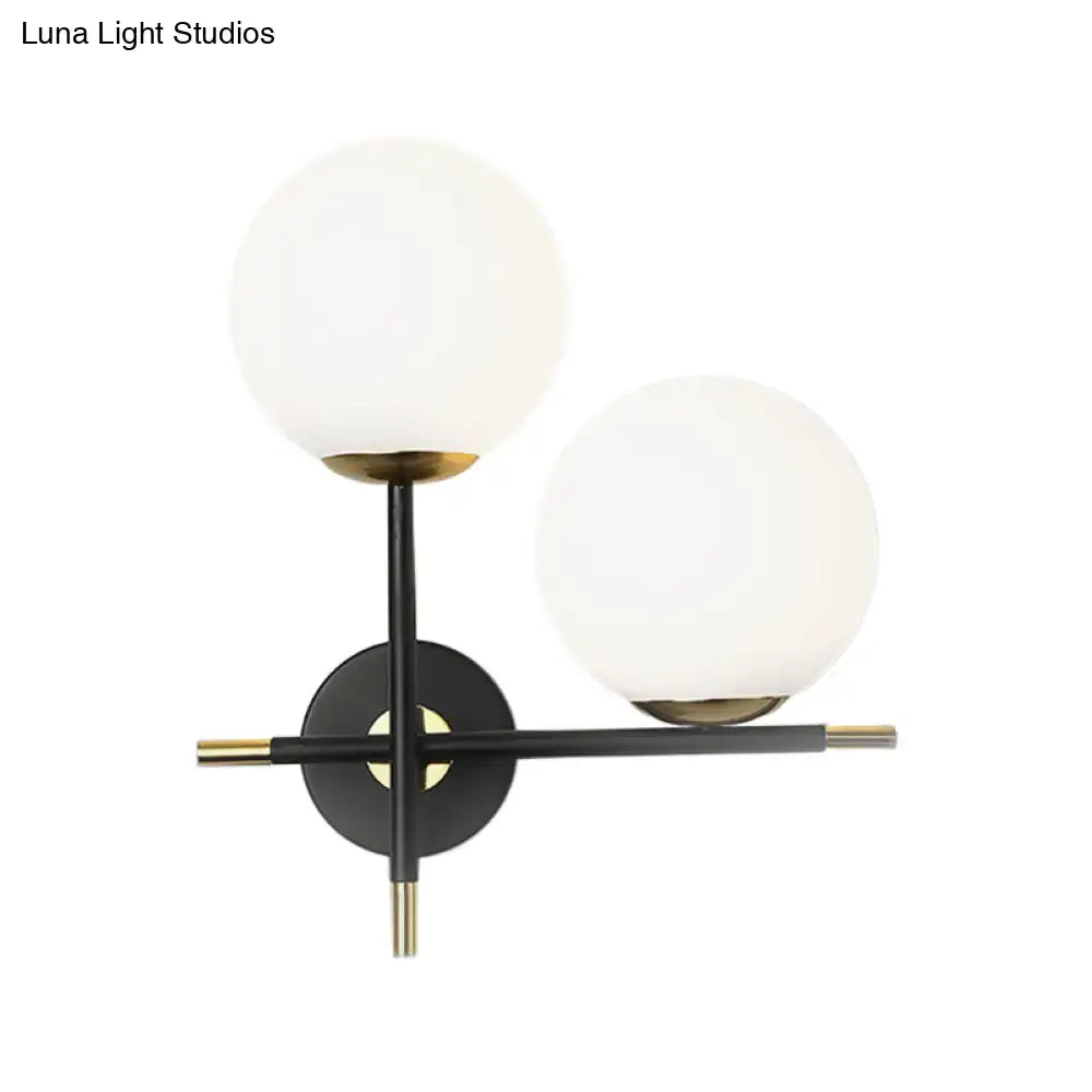 Black Milky Glass Sconce