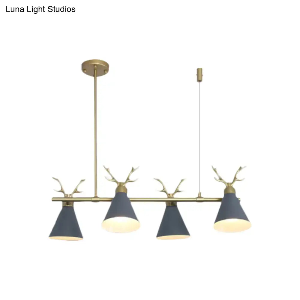Black Grey Antler Chandelier