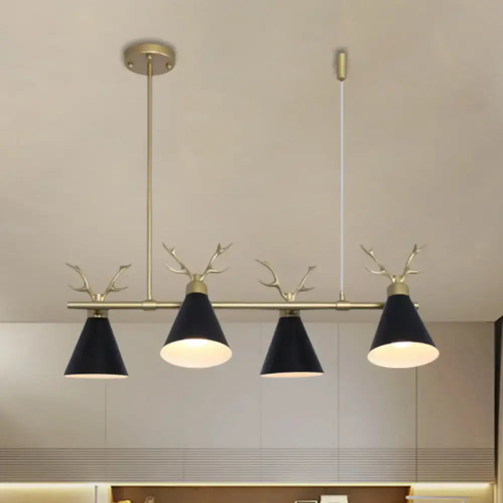 Black Grey Antler Chandelier