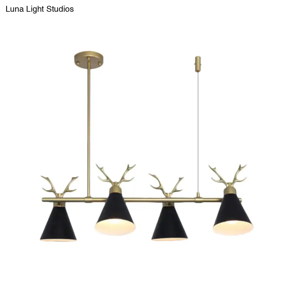 Black Grey Antler Chandelier