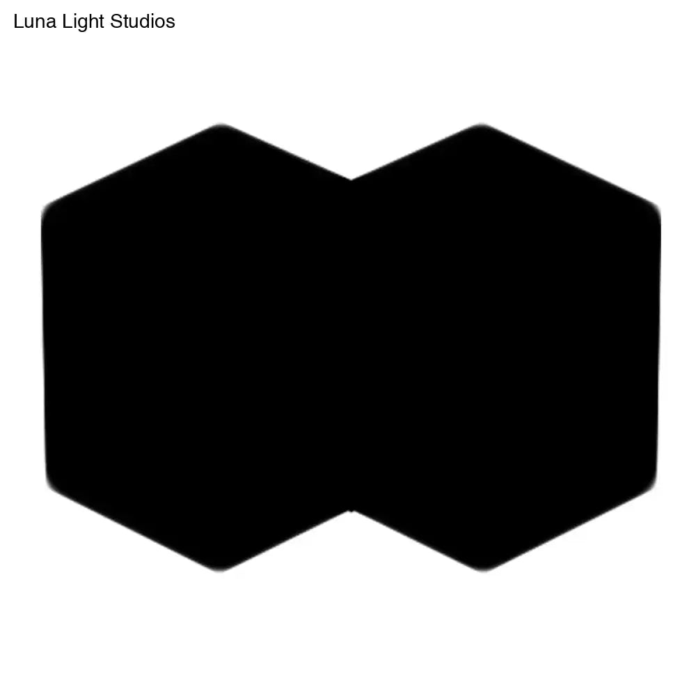 Black Hexagon Wall Sconce