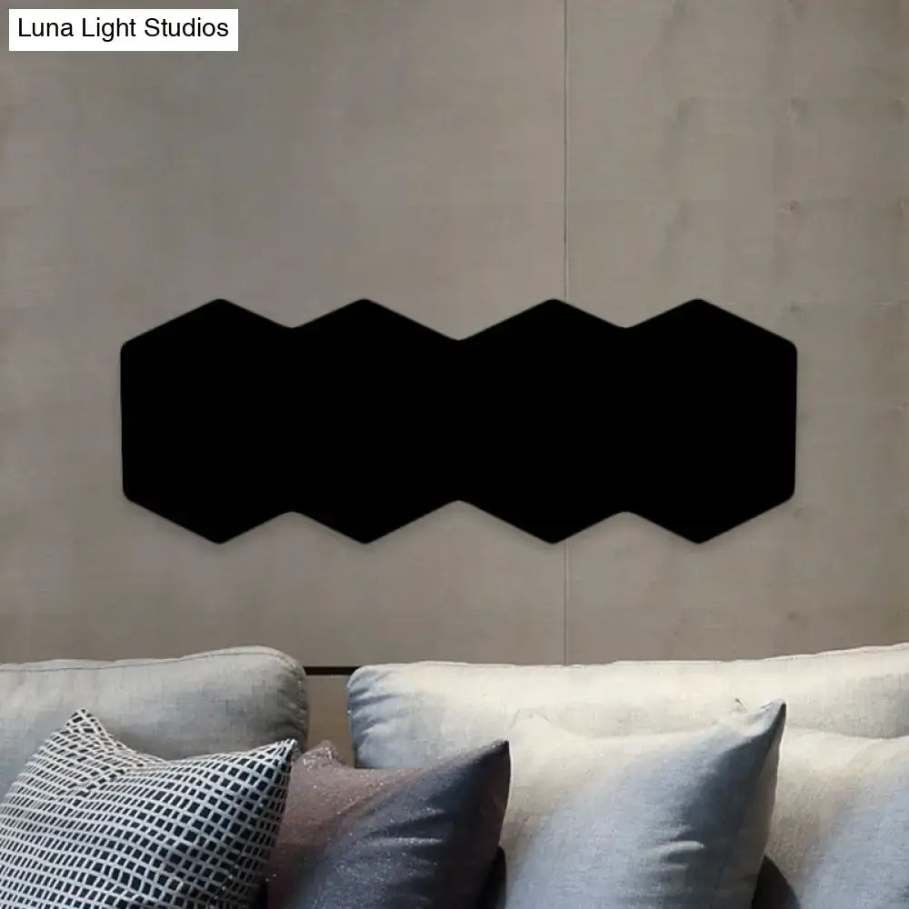 Black Hexagon Wall Sconce