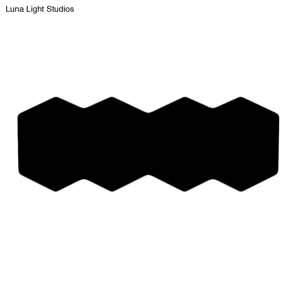 Black Hexagon Wall Sconce