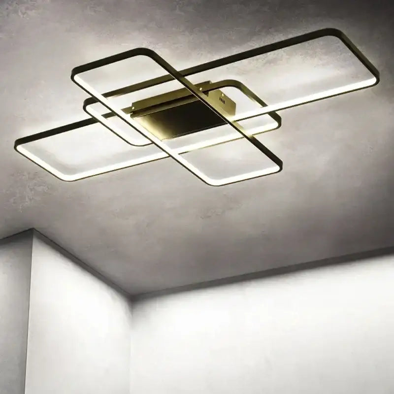 Black Rectangular Ceiling Light