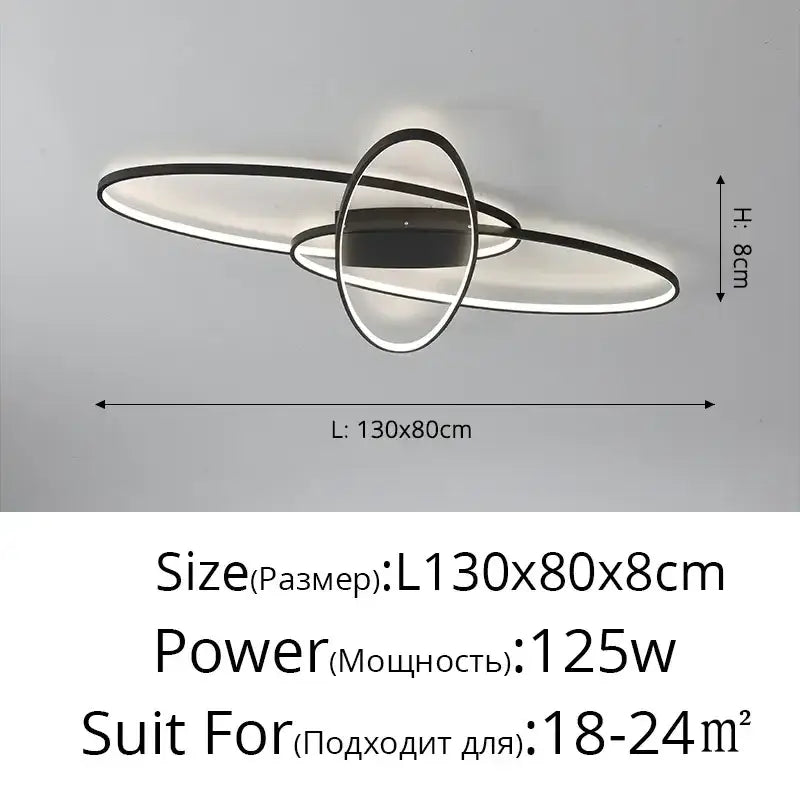 Black Rectangular Ceiling Light