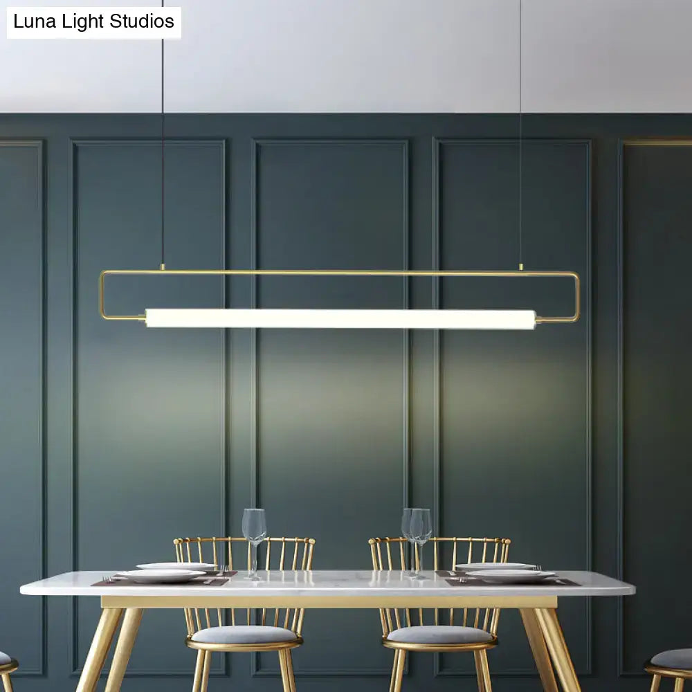 Black Metal Clean-Line LED Island Pendant