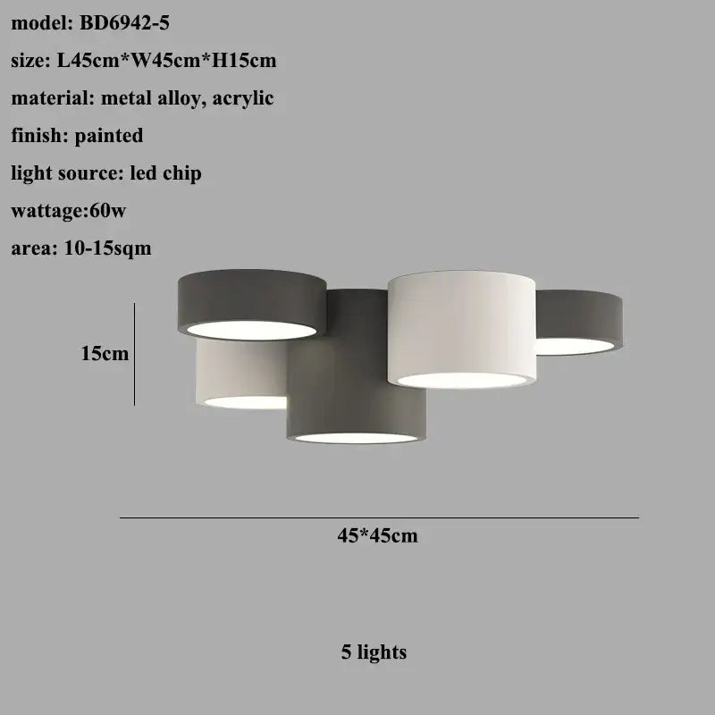 Black Circular LED Ceiling
