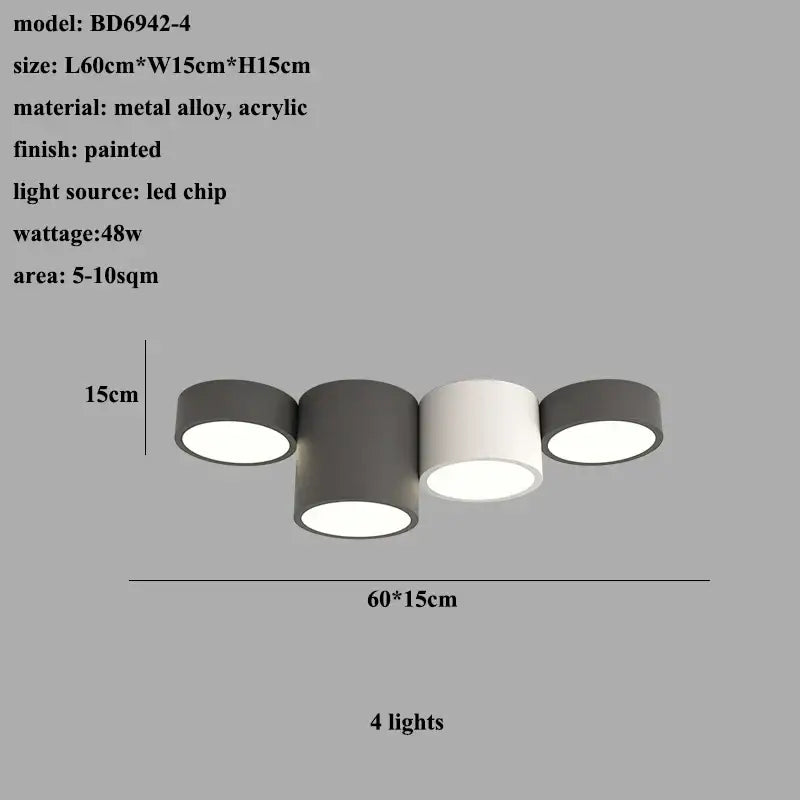 Black Circular LED Ceiling