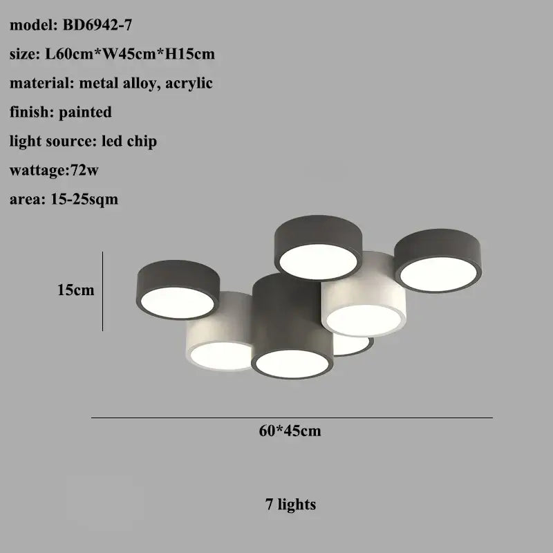 Black Circular LED Ceiling