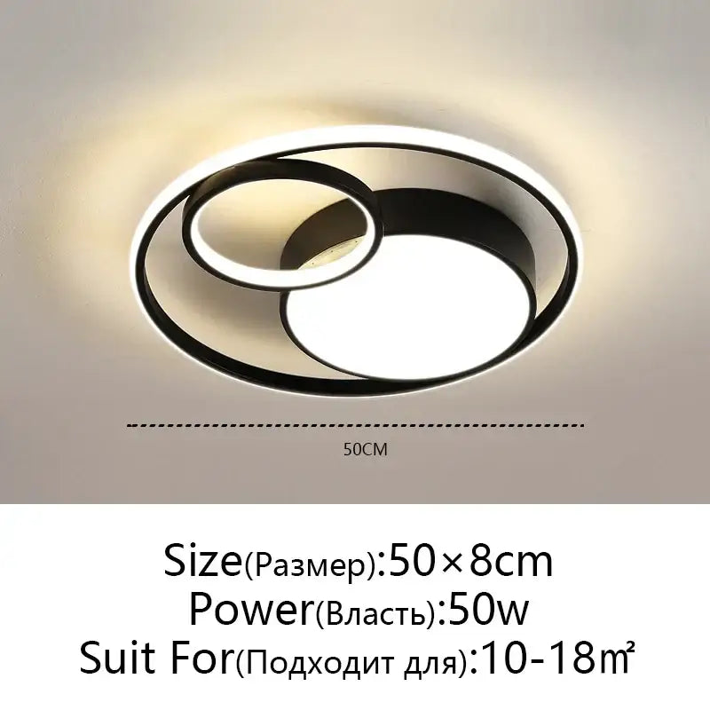 Black Ring LED Ceiling