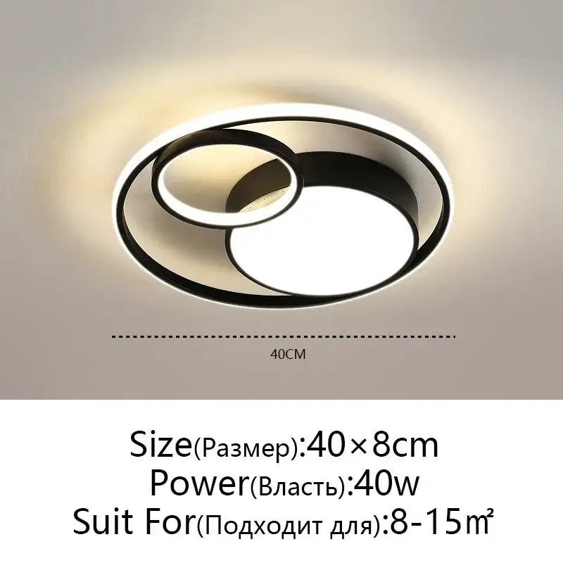 Black Ring LED Ceiling