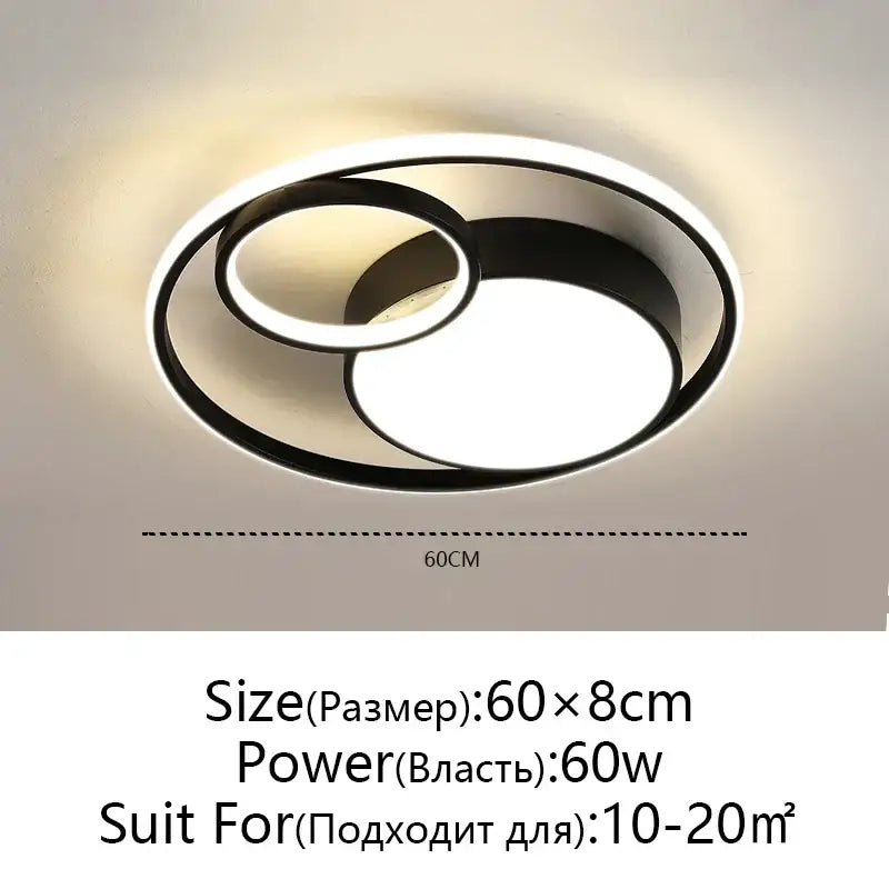 Black Ring LED Ceiling