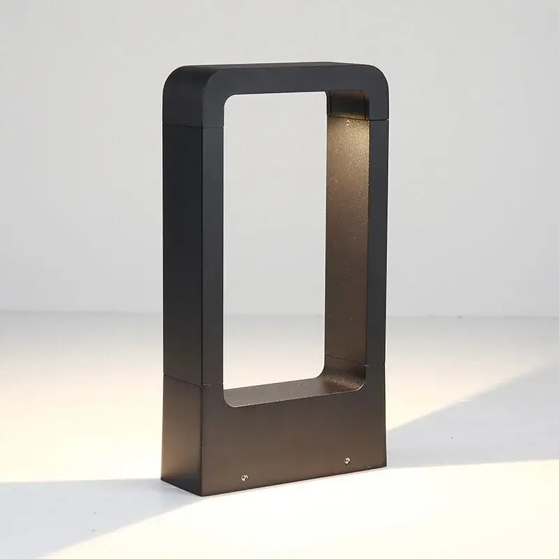 Black Rectangular Garden Wall Light
