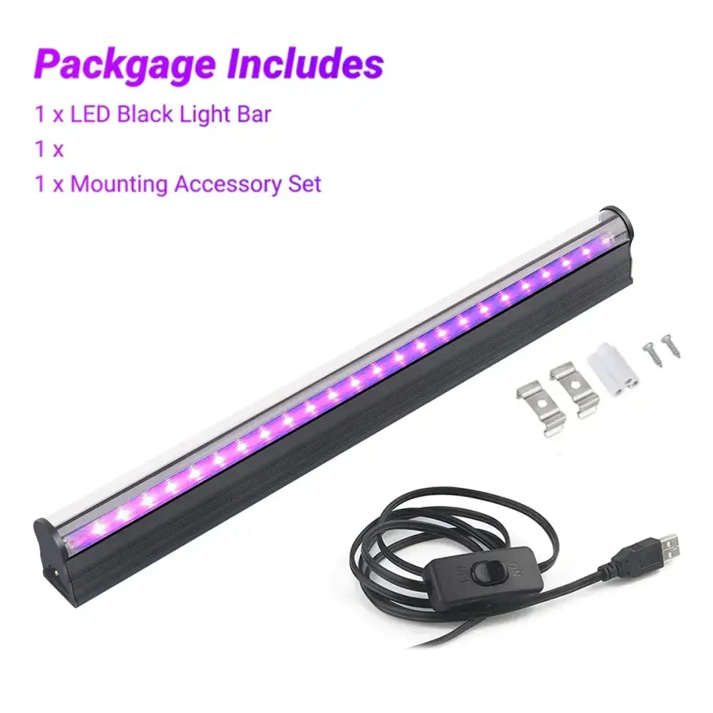 Black LED UV Light Bar