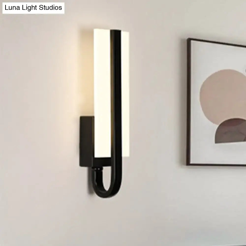 Black LED Rectangular Wall Sconce