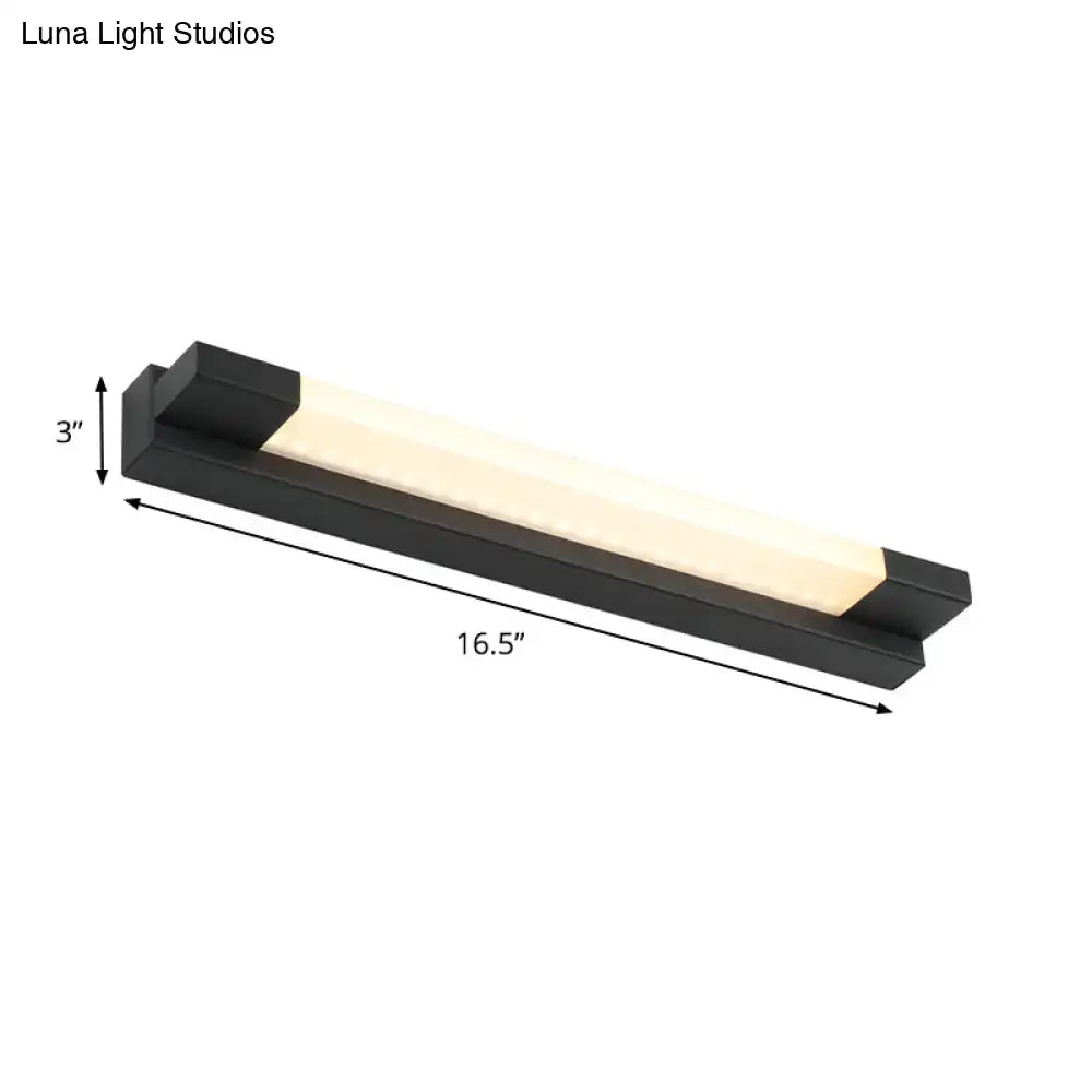 Black LED Mirror Light