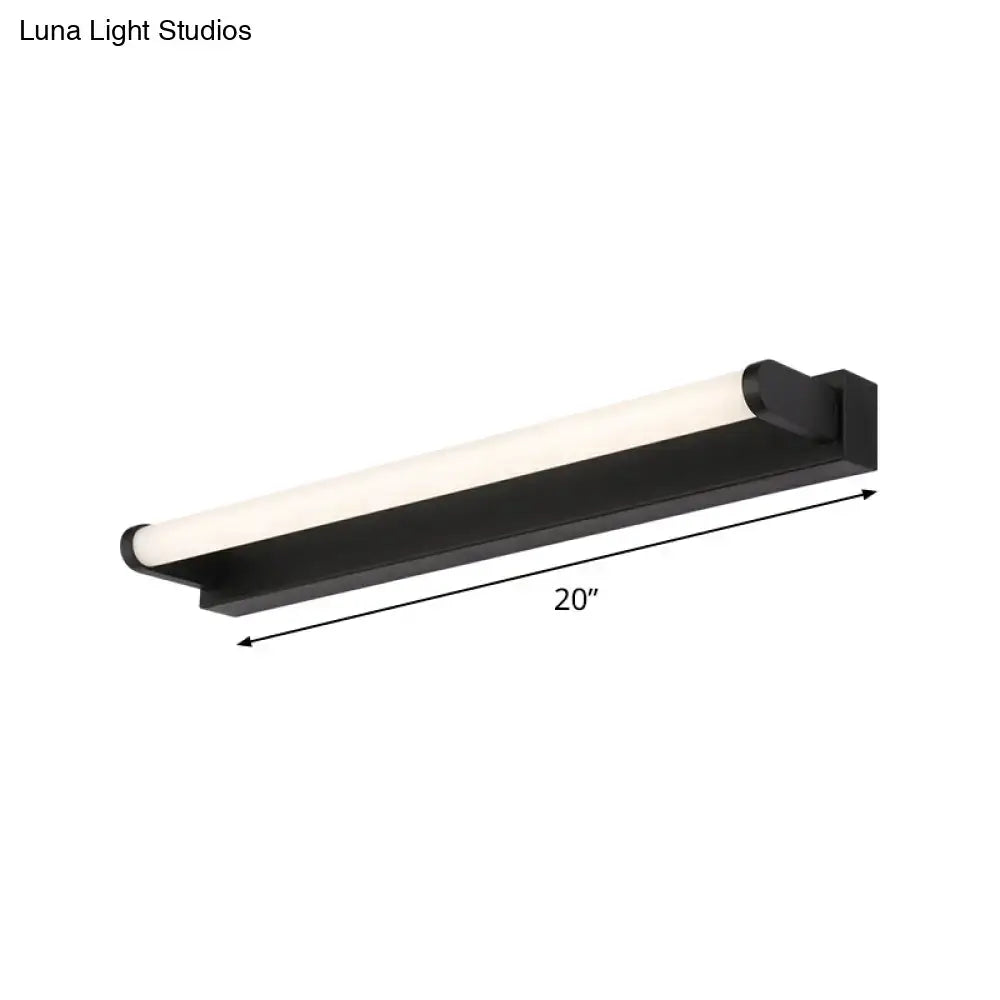 Black Tubular Vanity Sconce