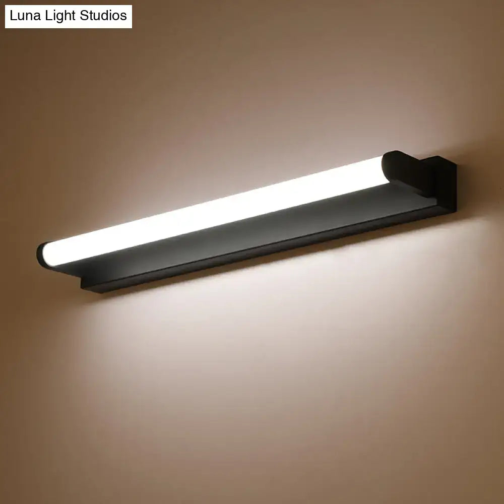 Black Tubular Vanity Sconce