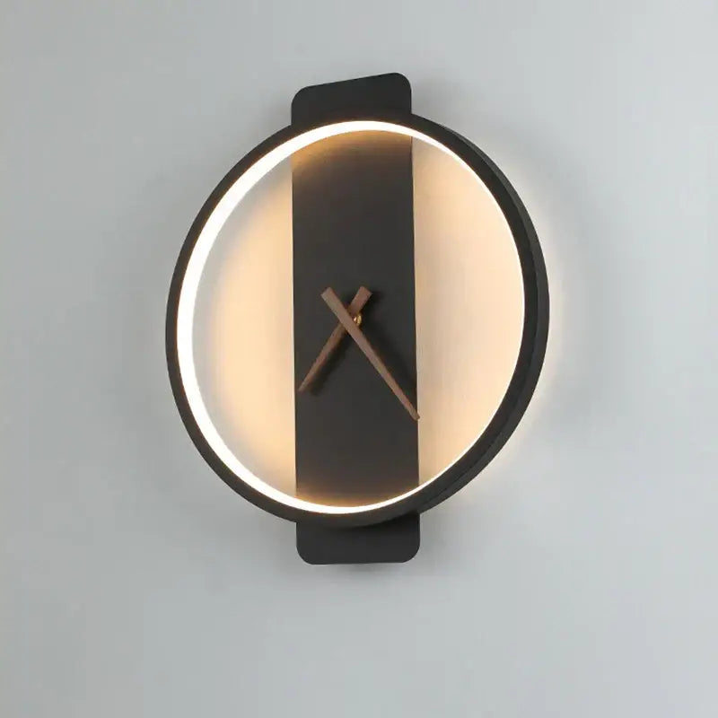 Black LED Clock Lamp