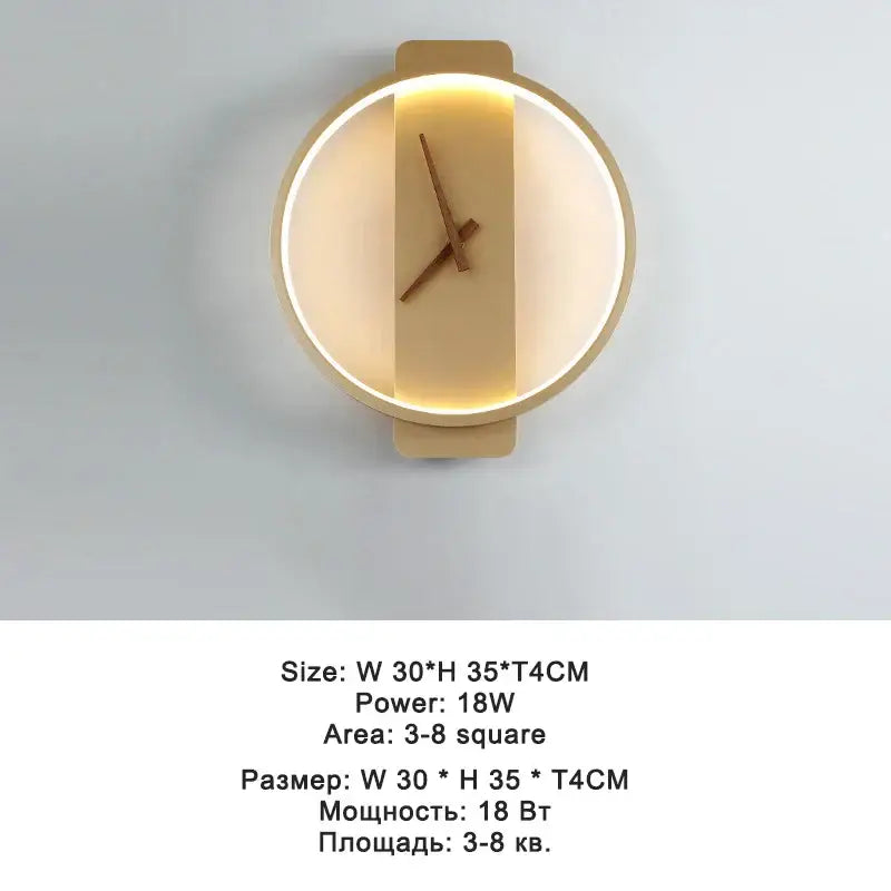 Black LED Clock Lamp