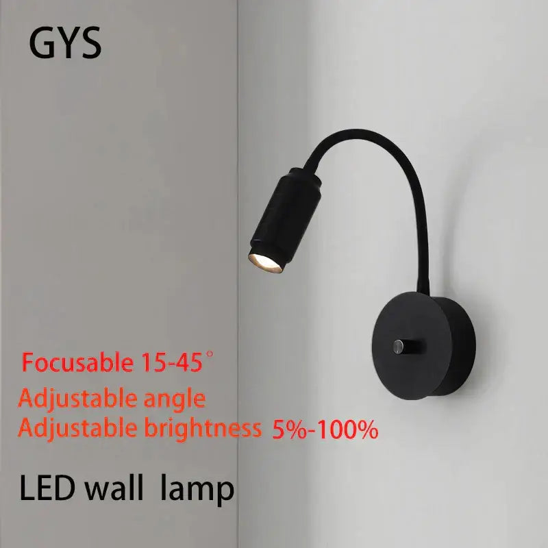 Black Gooseneck Wall Light